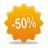 50 procent korting